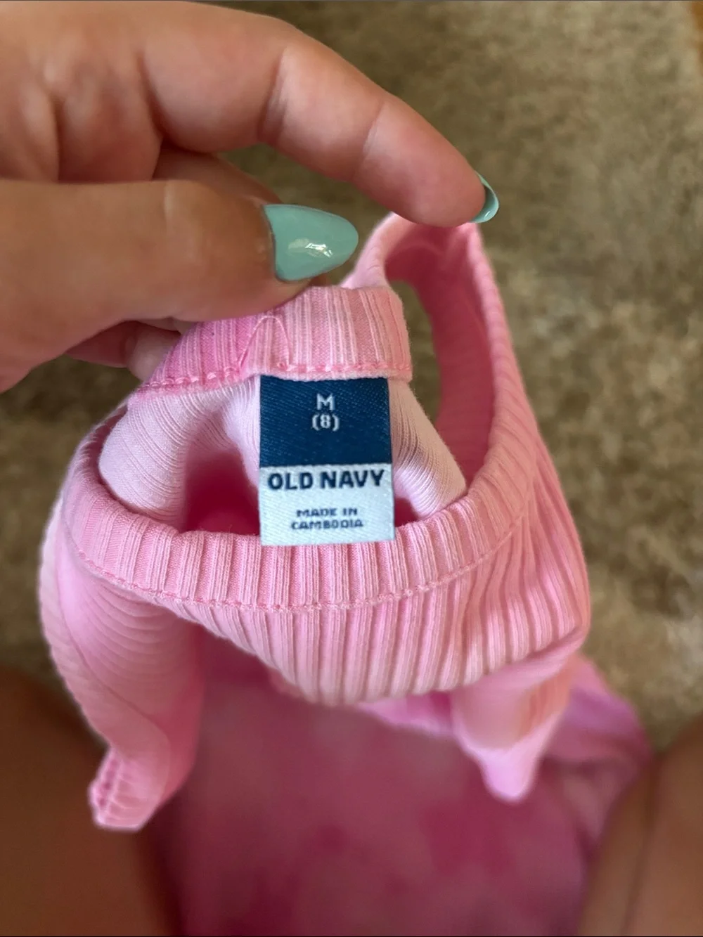 Old Navy Pink Tie-Dye Ribbed Tank Dress